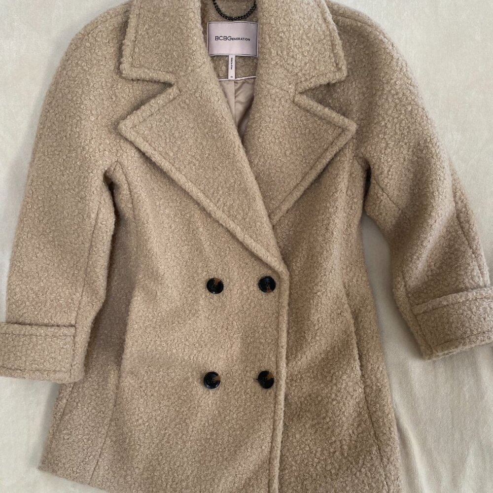BCBGeneration Teddy Boucie Peacoat Oatmeal Neutral  Size XS